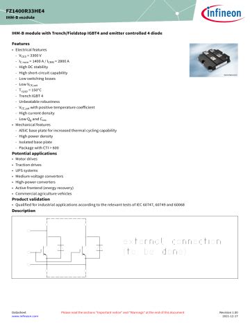 Infineon Fz R He Igbt Module Data Sheet Manualzz