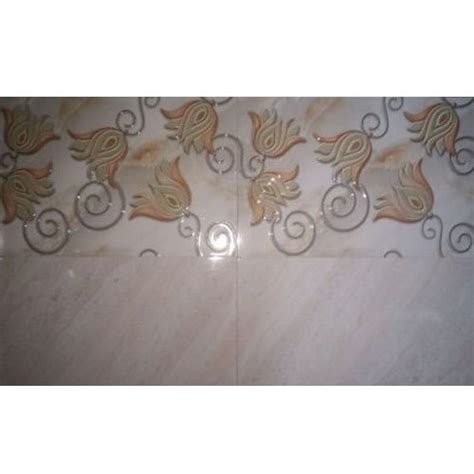 White Gloss Ceramic Wall Tiles Thickness 10 15 Mm Size 60 120 Cm