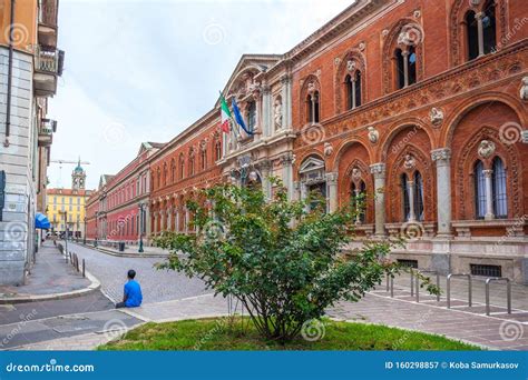 The Exterior of the University of Milan. University of Milan is Based in Famous La Ca Granda ...