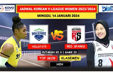 Red Sparks Vs Hyundai Hillstate Hari Ini 14 Januari 2024 Megawati