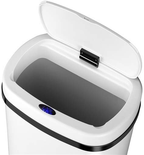 Juskys Automatik Mülleimer mit Sensor 60l rechteckig weiß 300634 ab