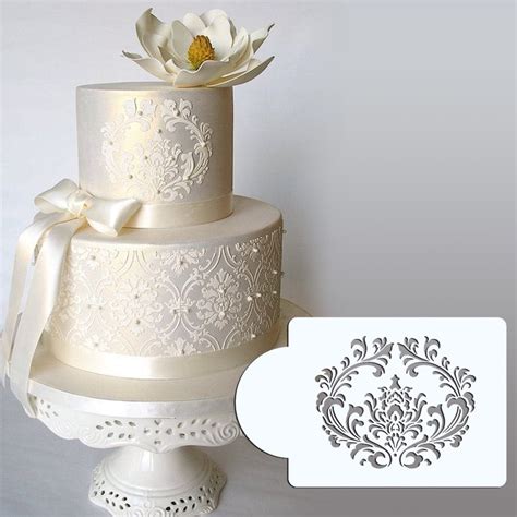 Filigree Damask Cake Stencil Cake Side Design Stencil Cake Border