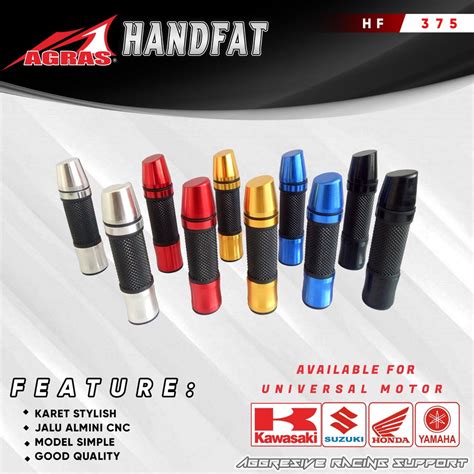 Jual Grip Handgrip Handfat Pegangan Stir Stang Karet Jalu Almini Cnc