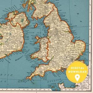 Map of UK, Printable British Map, UK Map Poster, United Kingdom Map, UK ...