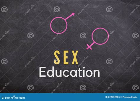 Sex Education With Gender Symbols Written On A Blackboard Stock Image Image Of Written Text