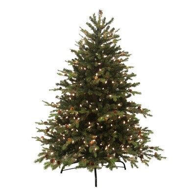 GKI/Bethlehem Lighting 6.5-ft Pre-Lit Spruce Artificial Christmas Tree ...