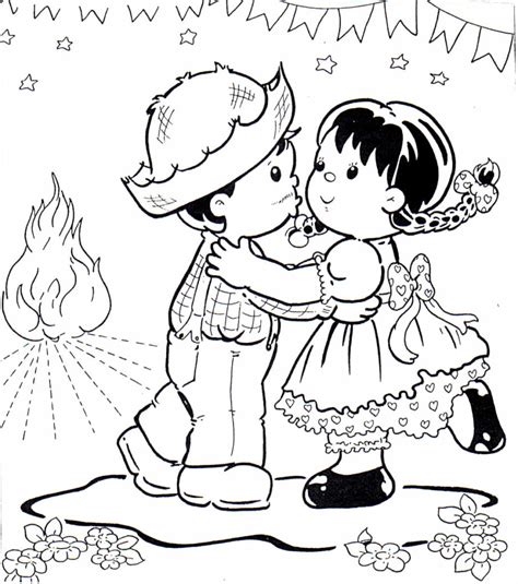Desenho Para Colorir De Sao Joao