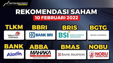 Analisa Saham Tgl Februari Hari Kamis Tlkm Bbri Bris