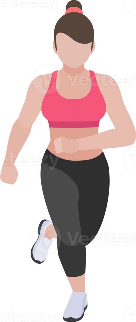 Woman Exercises Flat Color 18925179 Png