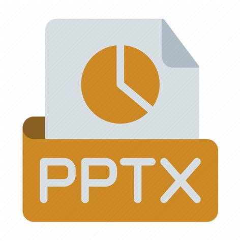 Pptx Extension Presentation Present Report Ppt Chart Icon