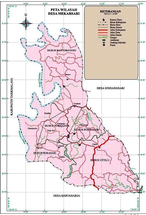 Peta Wilayah Desa Mekarsari | Pemdes Mekarsari, Cimerak