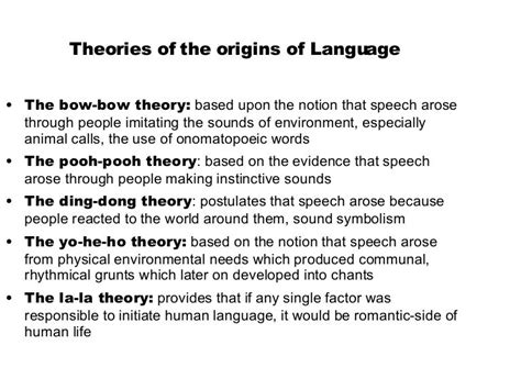 Theories Of The Origins Of Language By Rabia