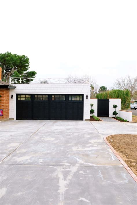 Flat Roof Garage Design Idea and Open-Air Garage - Diana Elizabeth