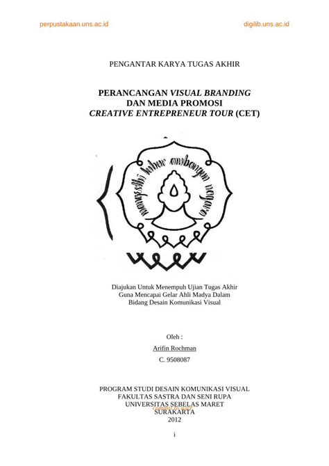 Pdf Pengantar Karya Tugas Akhir Digilib Uns Ac Id Pengantar Karya