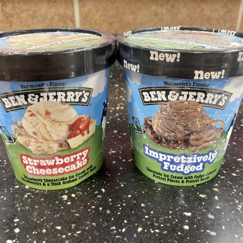 Ben And Jerrys Strawberry Cheesecake And Impretzively Fudged Thanks For