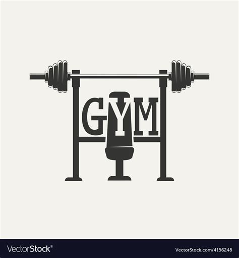 Barbell logo Royalty Free Vector Image - VectorStock