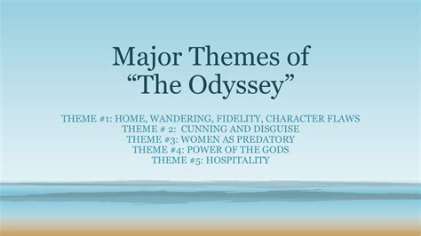 Major Themes of "The Odyssey" PPT