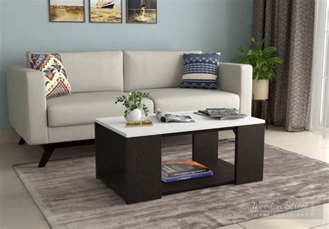 Buy Kingston Coffee Table With Frosty White Top Flowery Wenge Finish