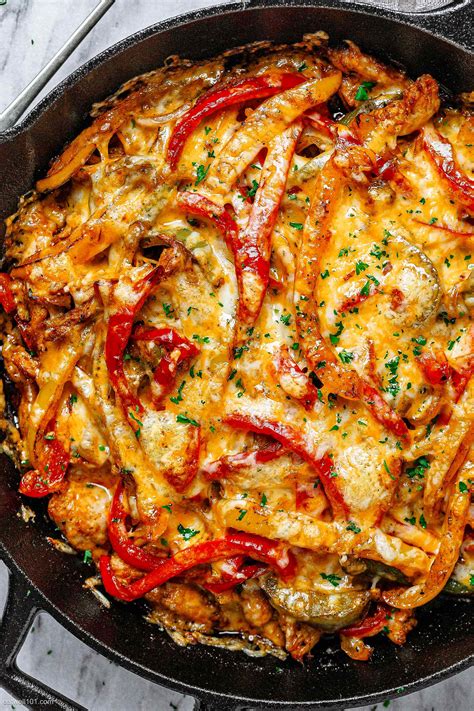 Cheesy Fajita Chicken Bake Recipe Baked Fajita Chicken Recipe