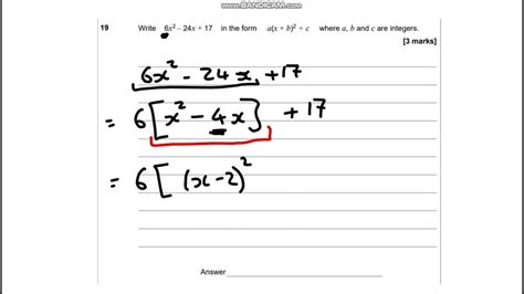 Aqa Further Maths Gcse 2022 Paper 1 Question 19 Youtube