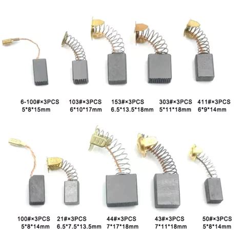 JEU DE 30 brosses de remplacement moteur électrique carbone en 10