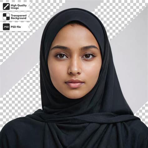 Premium Psd Psd Portrait Of A Woman With Hijab Arabic Woman