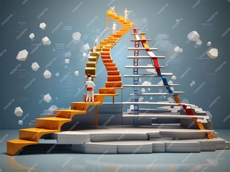 Premium AI Image | Success Ladder vision goal strategy success business