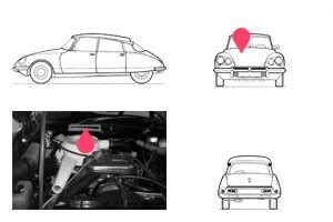 Citroen Ds Ubicación del número de chasis bastidor