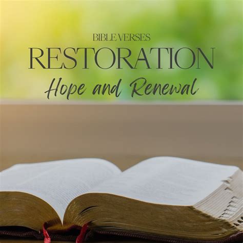 40 Bible Verses About Restoration