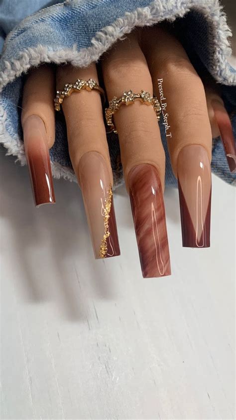 Ombre Acrylic Nails Long Square Acrylic Nails Pretty Gel Nails Fancy