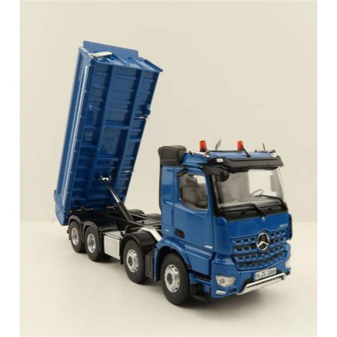 Nzg 106602 Mercedes Benz Arocs 8x4 Meiller Dump Truck Blue Scale 150