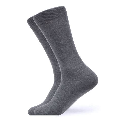 Our Casual Combed Cotton Solid Dark Grey Dress Socks Are Perfect For