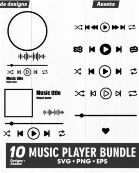 Music Player Svg Audio Control Buttons Svg Acrylic Song Art Glass Music Player Svg Song