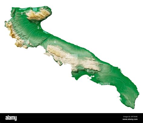 Puglia Apulia A Region Of Italy Detailed 3D Rendering Of A Shaded