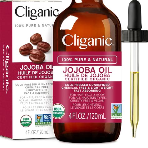 Buy Cliganic Usda Organic Jojoba Oil 100 Pure 4oz Large Natural