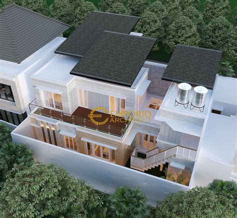 Desain Master Plan Tampak Belakang Rumah Modern 2 Lantai Bapak Himawan