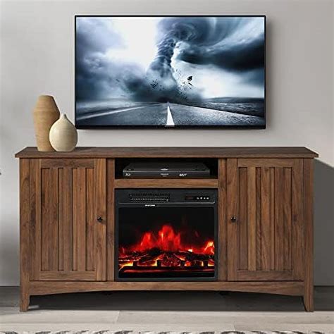 NLIBOOMLife 55 inch TV Stand with Fireplace - Accent Television Stands Wooden Media ...