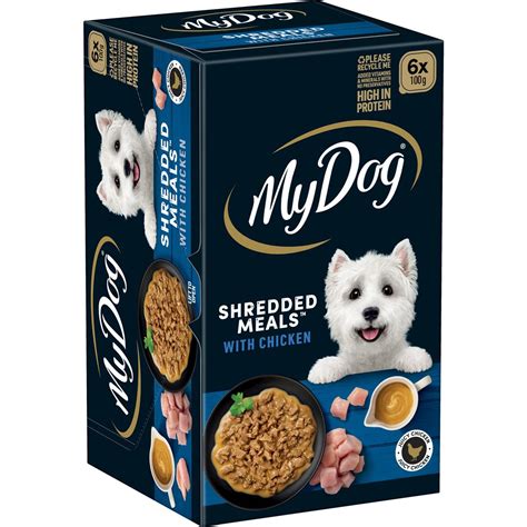 My Dog Shredded Meals Chicken Wet Dog Food 6 X 100g Woolworths