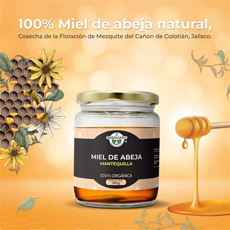 MIEL ORGANICA DE ABEJAS Mantequilla 500G Pasiguaro