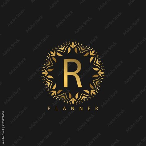 Logo Luxury with Golden Color Stock Vector | Adobe Stock