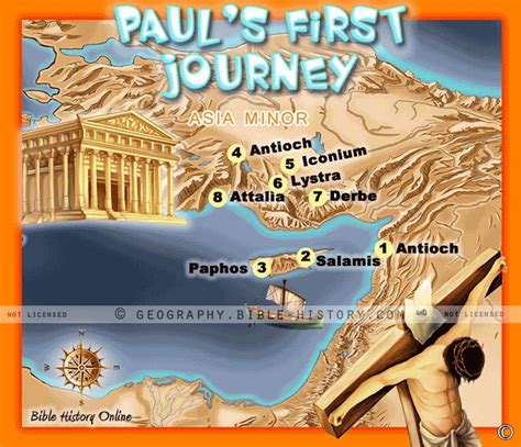 Pauls First Missionary Journey Map Printable