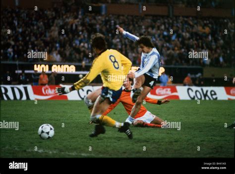 World Cup 1978 Final Holland 1 Argentina 0 after extra time Daniel Bertoni scores Argentina's ...