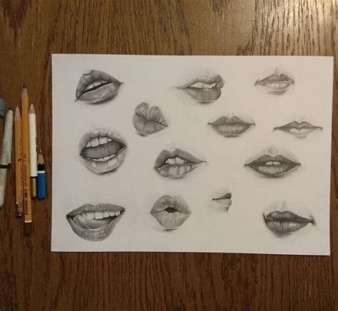 Beautiful Lips Drawing