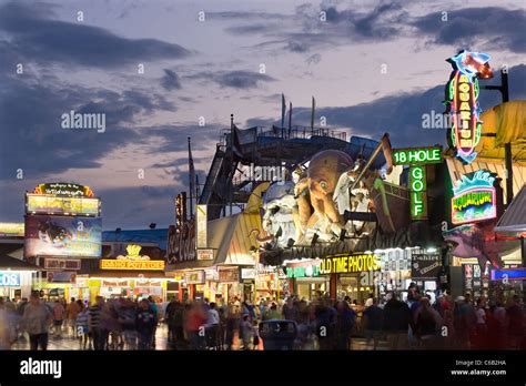 Boardwalk At Night Wildwood New Jersey Stock Photo Royalty Free