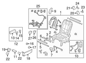 81152 SZA A01 Cord L Seat 2014 2015 Honda Pilot Honda Car Parts