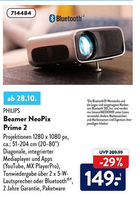 Philips Beamer Neopix Prime Angebot Bei Aldi S D Prospekte De