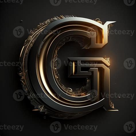 Logo for the letter G with a modern classic style ,3d alphabet on black background 21705185 ...