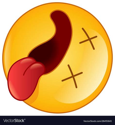 Dead Emoticon Vector Image On Vectorstock