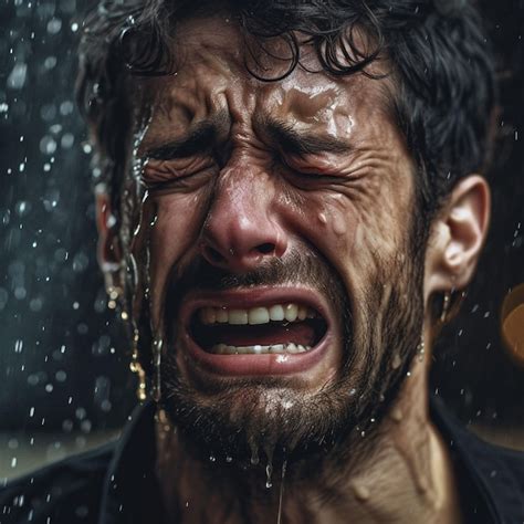 Premium Photo A Sad Man Crying