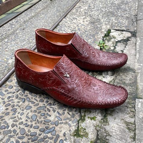 Jual Sepatu Pantofel Formal Pria Kulit Sapi Asli Pbbatik Coklat